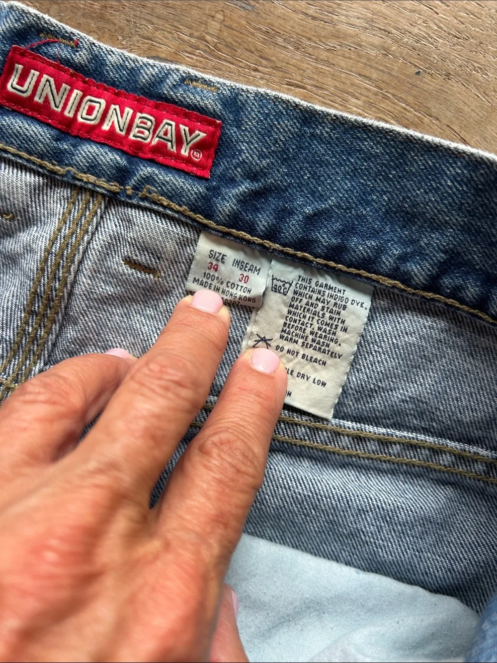 UNIONBAY Men's Washed Blue Carpenter Jeans, vintage